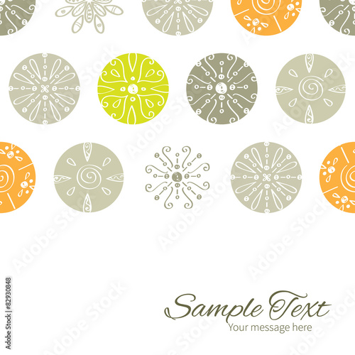 Vector abstract gray and green polka dot backgr horizontal