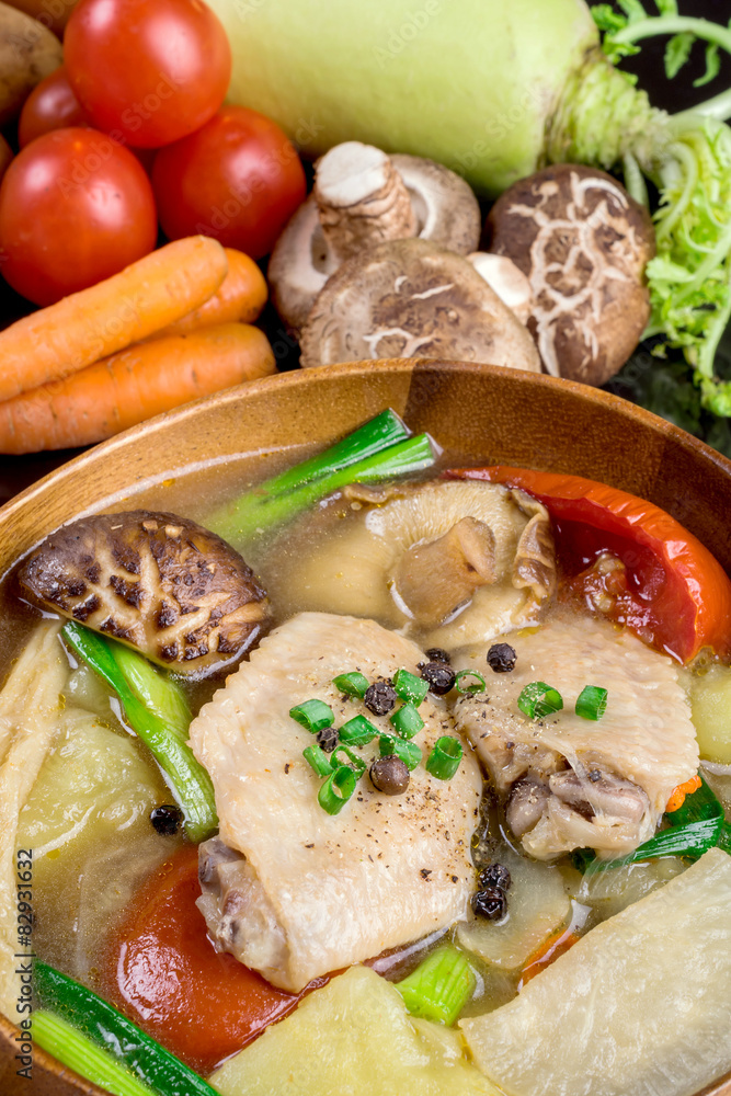 chicken soup with vegetables chicken soup with vegetables