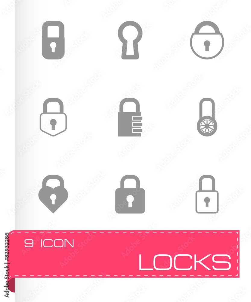 Vector locks icons set Vector locks icons set