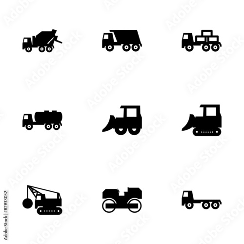 Vector construction transport icon set