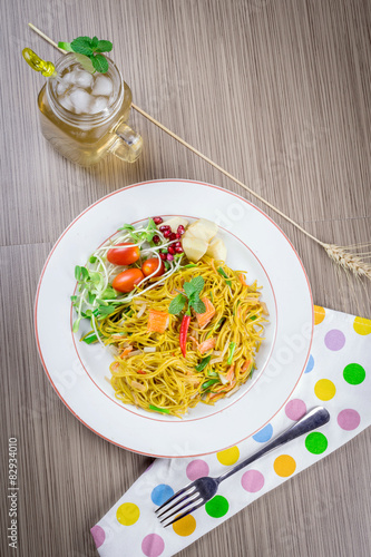 Pan fried noodle photo