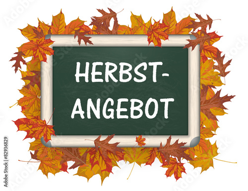Blackboard Autumn Foliage Herbstangebot