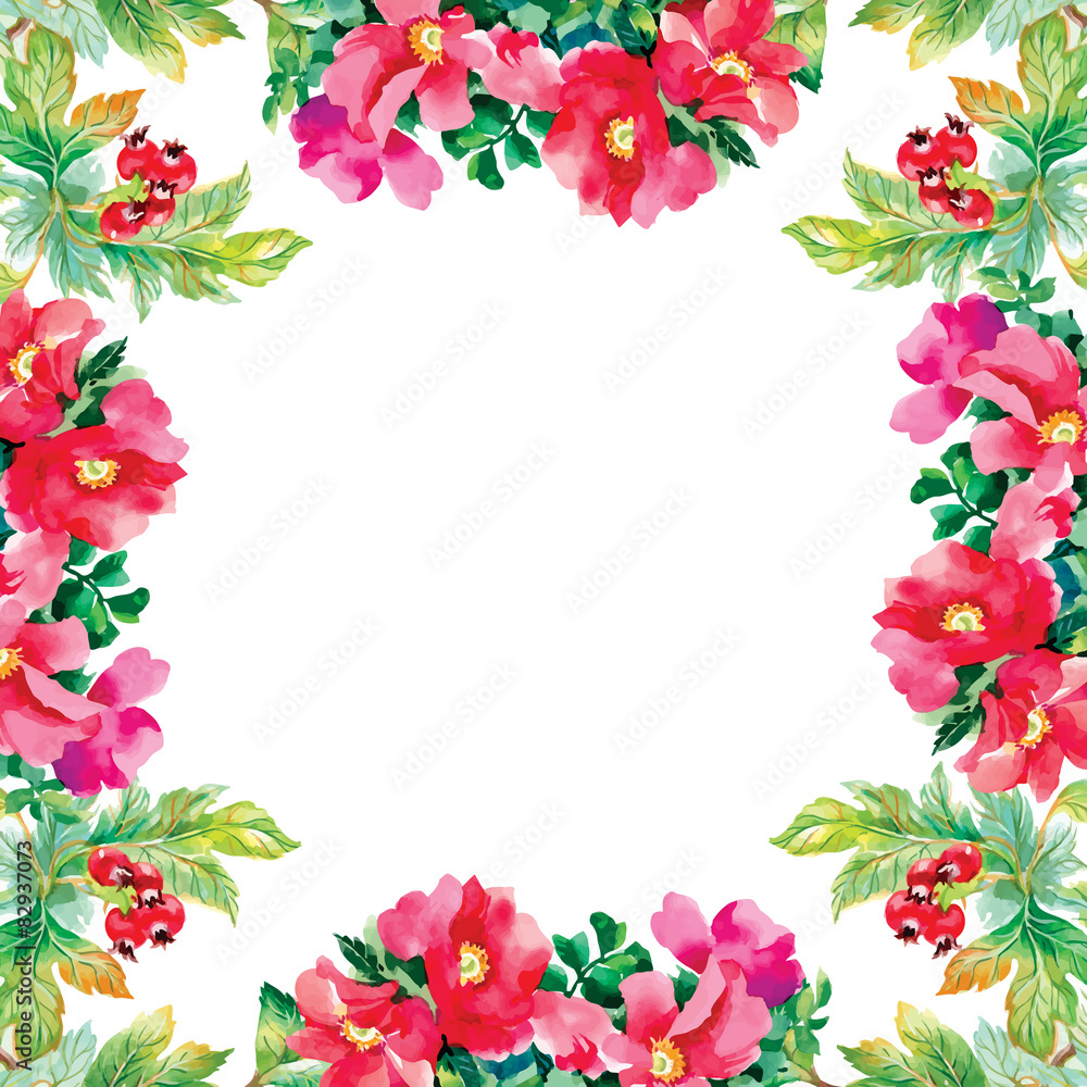 Wild flowers pattern on white background Wild flowers pattern on white background