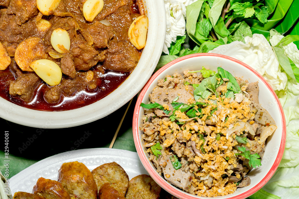 Fototapeta premium spicy minced pork