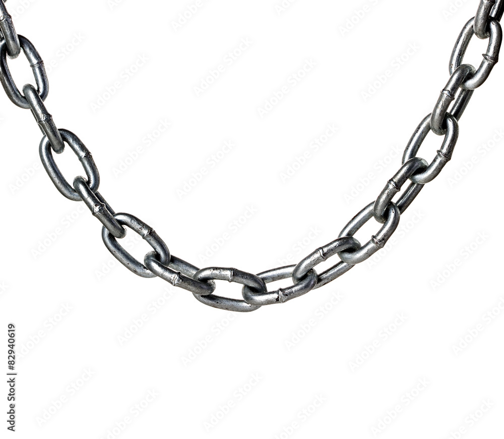 Obraz premium Metal chain isolated on white
