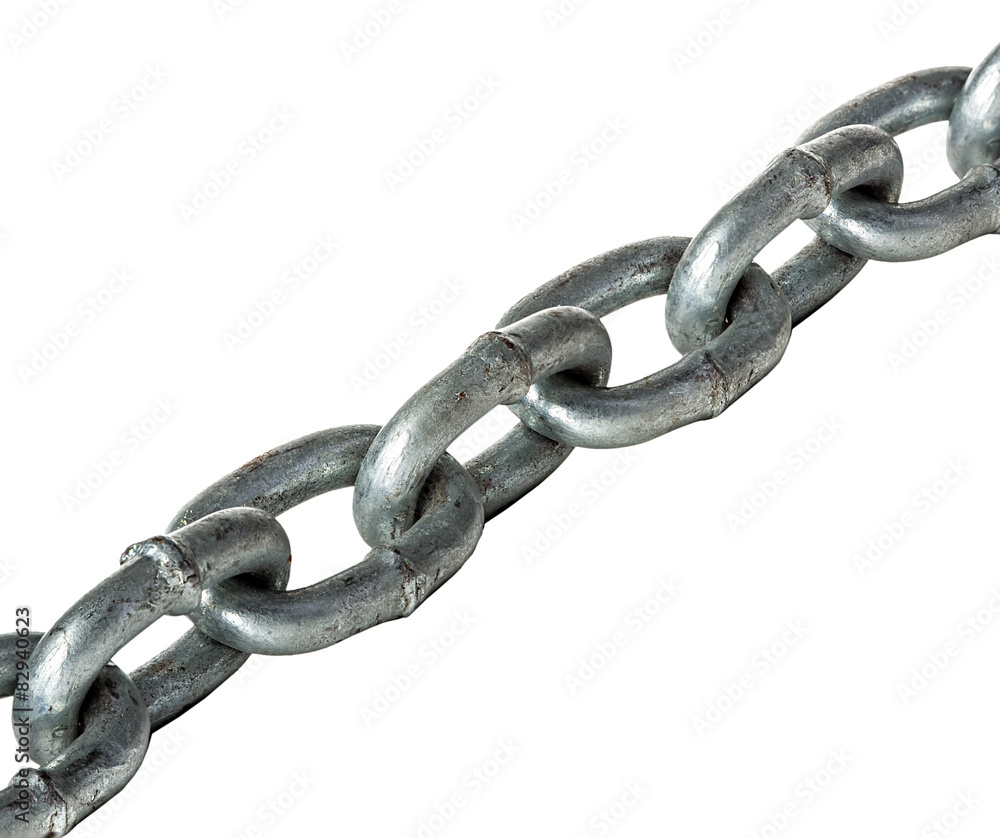 Fototapeta premium Metal chain isolated on white
