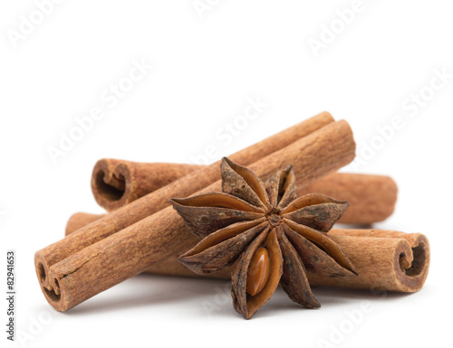 Fototapeta anise and cinnamon