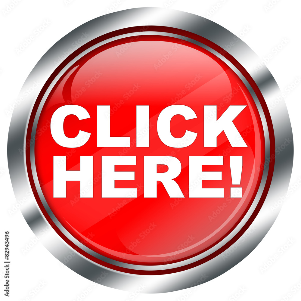 roter Web Button Click here mit Glanz Design roter Web Button Click here mit Glanz Design