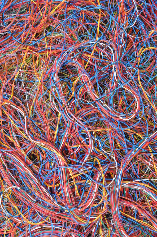 Colored telecommunication cables and wires