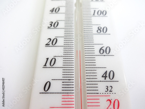 Abstract White Thermometer
