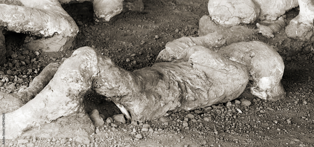 Εκτύπωση καμβά Pompeii. Child victim in the eruption of Mt Vesuvius