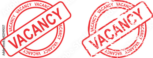 vacancy stamp sticker in vector format 