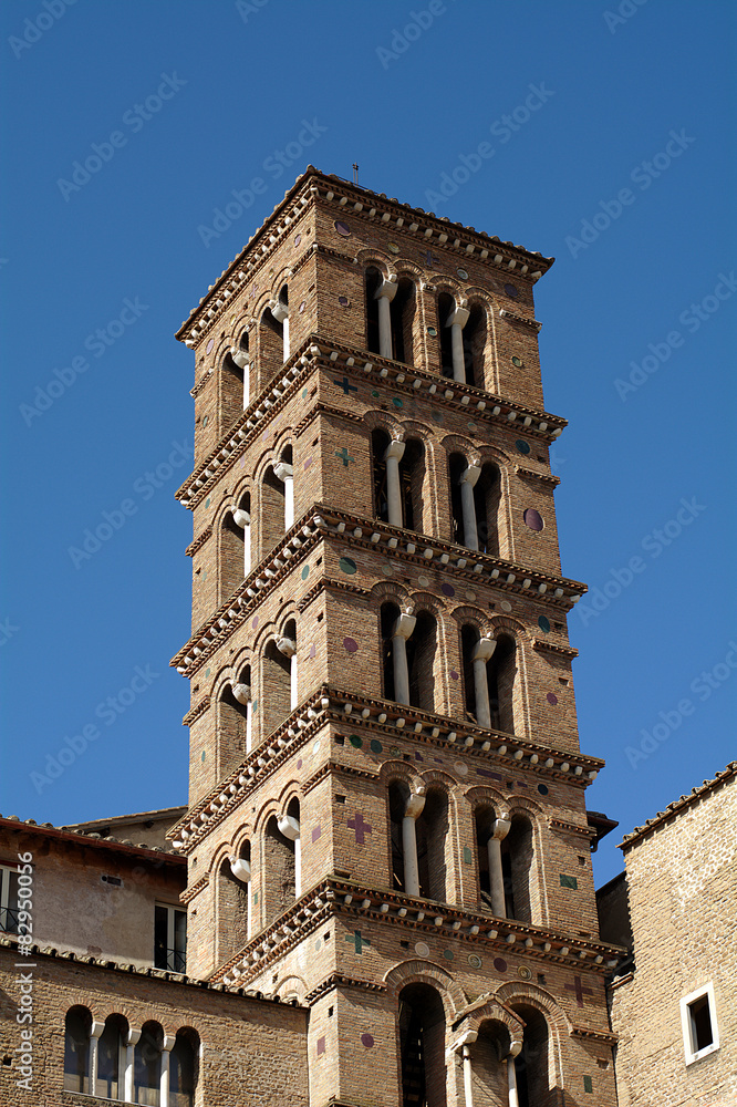 A church in Rome and the tower