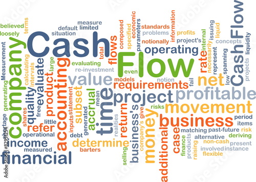 Cash flow background concept