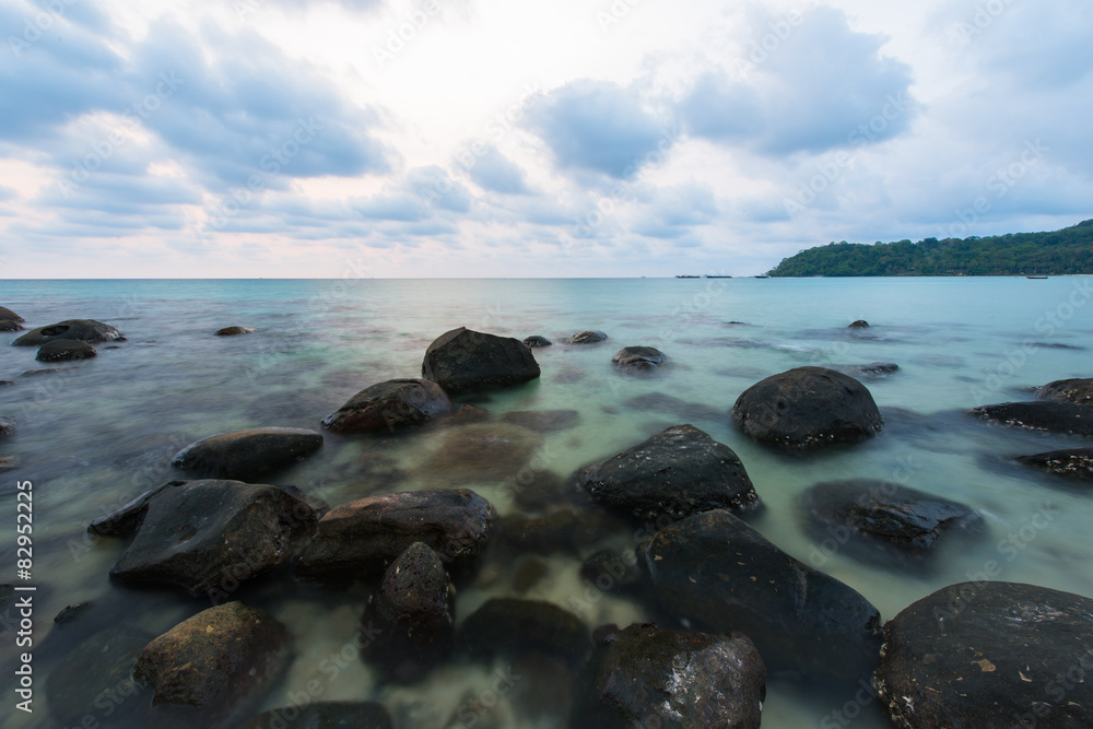 Stone Beach landscape at Koh Kood island,Thailand