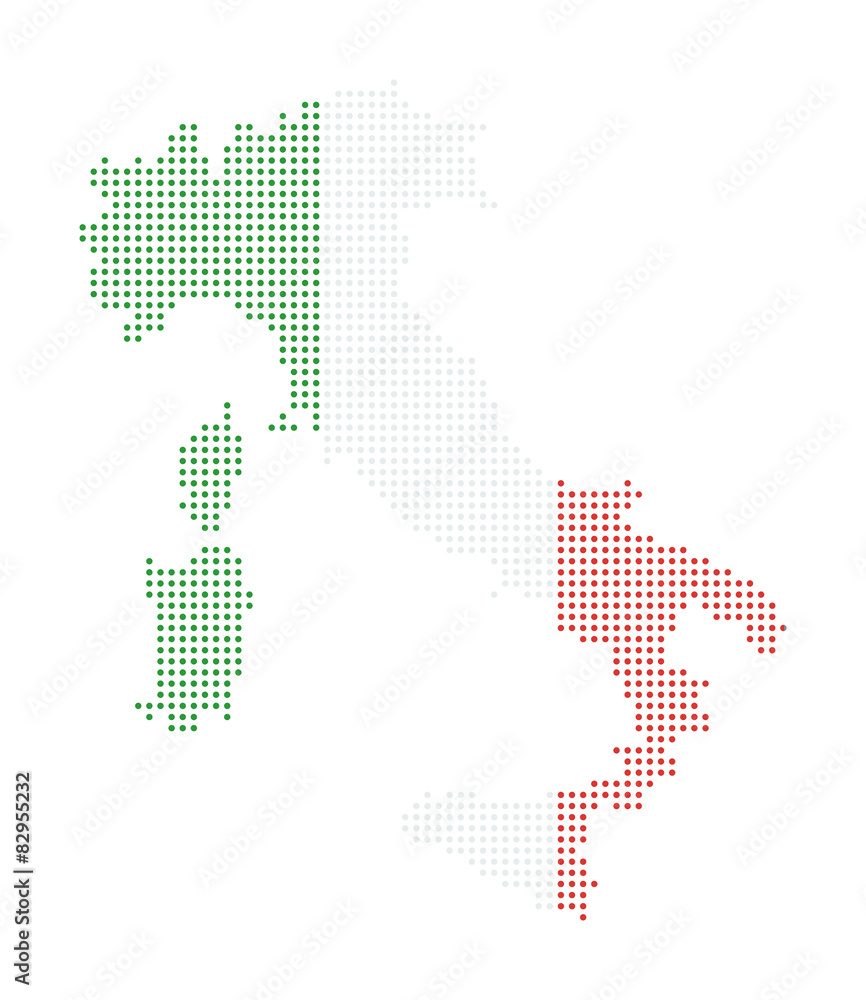 Italy Map - colors