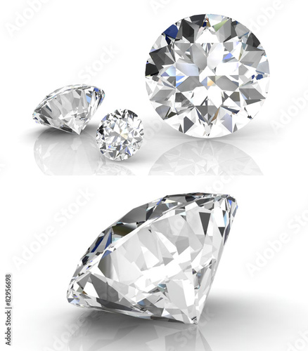 diamond set  high resolution 3D image 