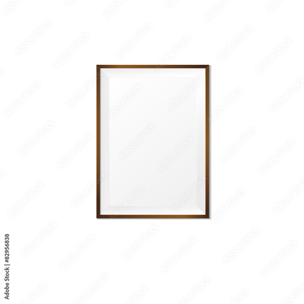 Blank wood photo frame on white background vector eps10 Blank wood photo frame on white background vector eps10