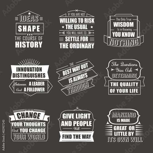 motivational and inspirational quotes set