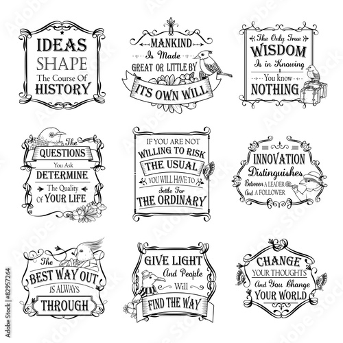 motivational and inspirational quotes set