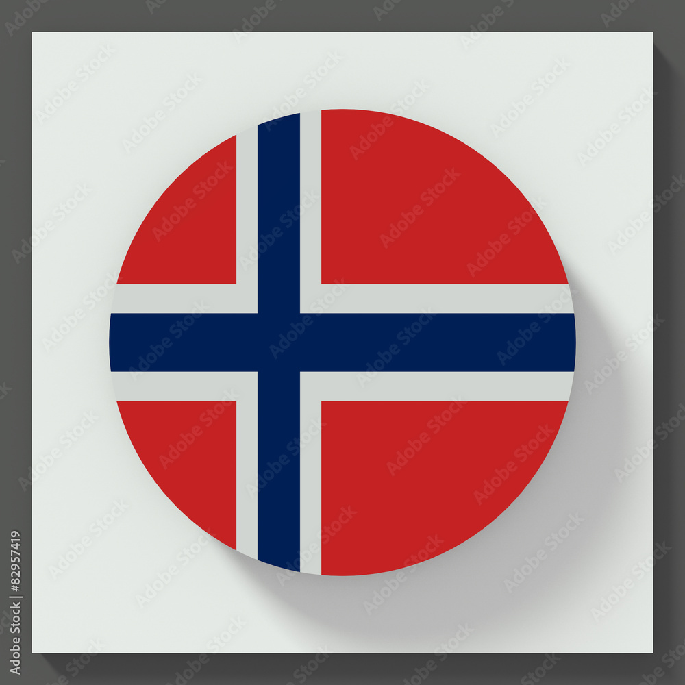 Norway flag round button Norway flag round button
