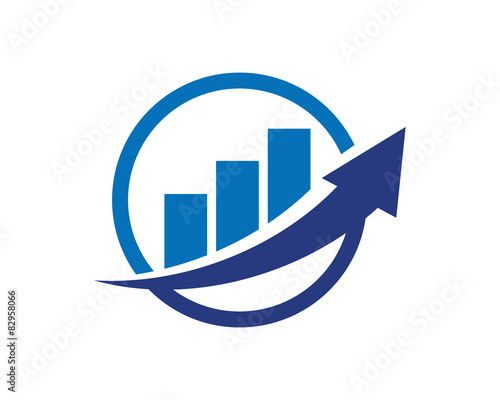 Finance Accounting Chart Arrow Logo