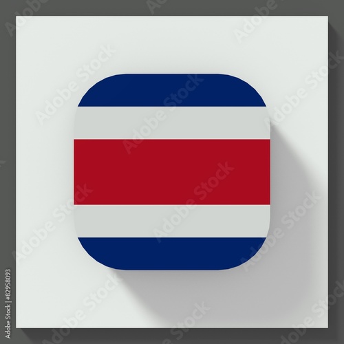 Costa Rica flag square button Free Download Costa Rica flag square button - GFXLoad