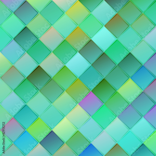 Colorful geometric background with rhombus on blurred gradient