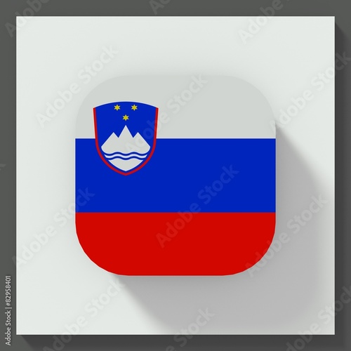 Slovenia flag square button Free Download Slovenia flag square button - GFXLoad