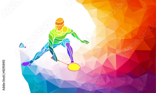 Badminton sport invitation poster or flyer background 