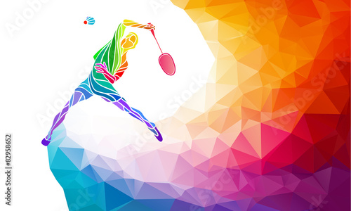 Badminton sport invitation poster or flyer background with empty