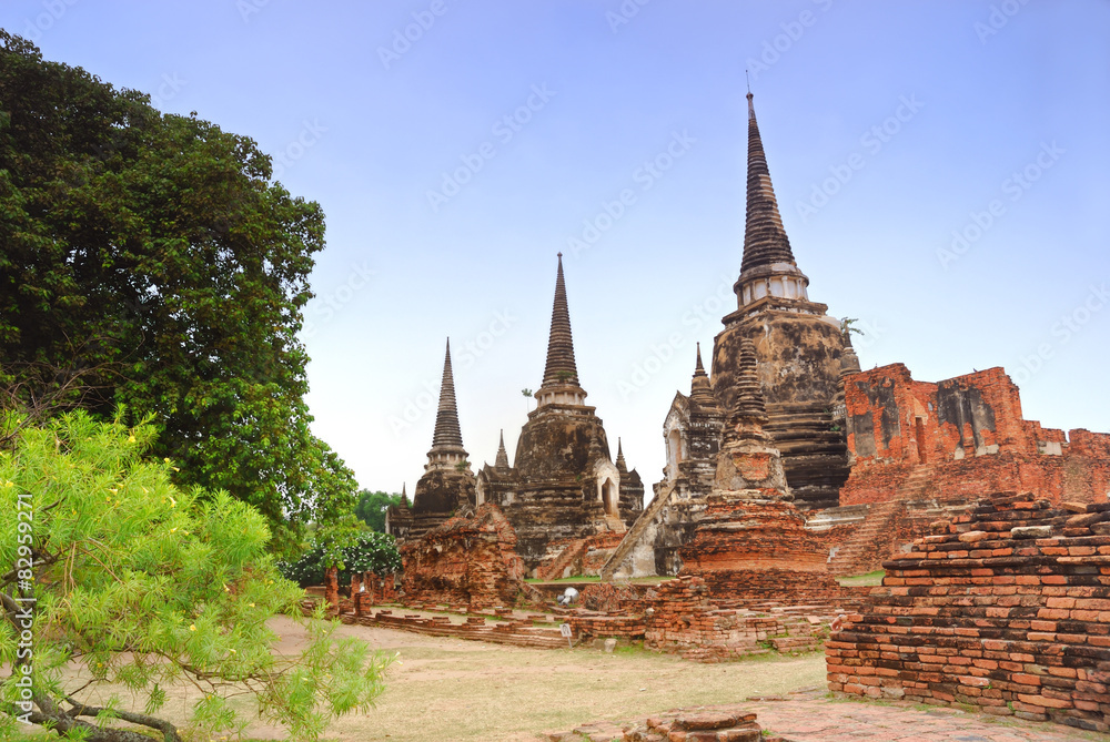 Ancient 3 Pagoda in Ayuttaya Thailand Ancient 3 Pagoda in Ayuttaya Thailand
