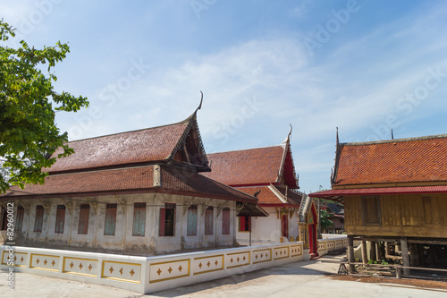 the ancient Temple under sunlight at Wat Kwid