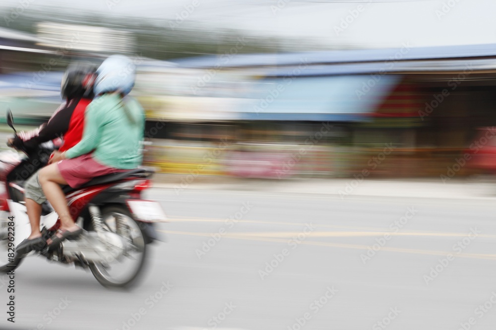 Motion blurred from transportation Motion blurred from transportation