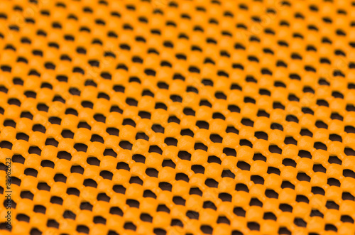 Close up detail of orange skid mat