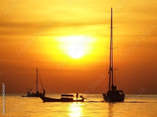 golden sunset background,Thailand