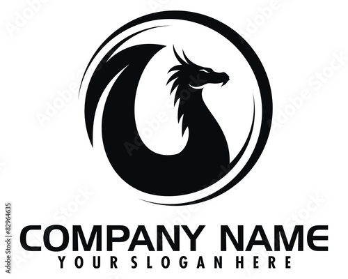 dragon serpent logo image vector