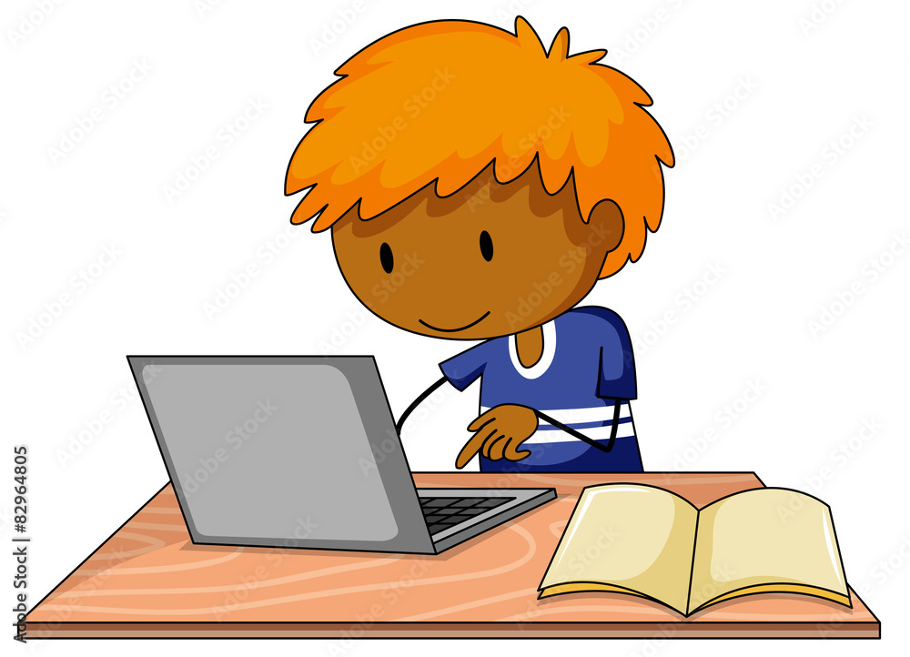 Boy and computer
