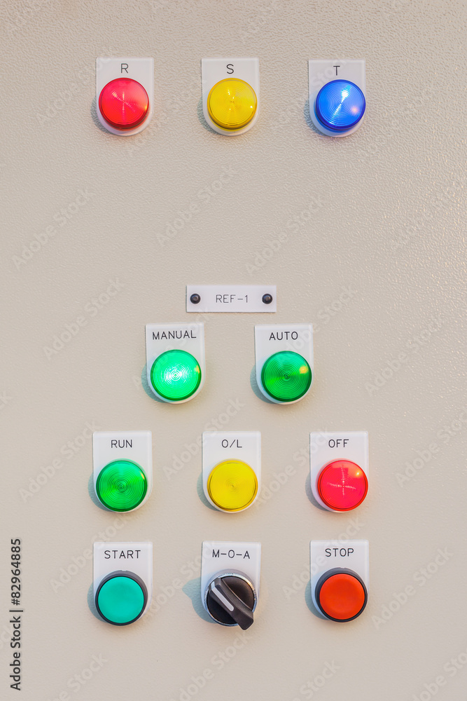 Control panel switch button for main engine room, can use to mon Control panel switch button for main engine room, can use to mon