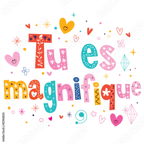 tu es magnifique French love phrase