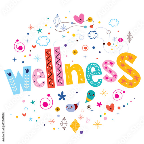 wellness typography lettering text design