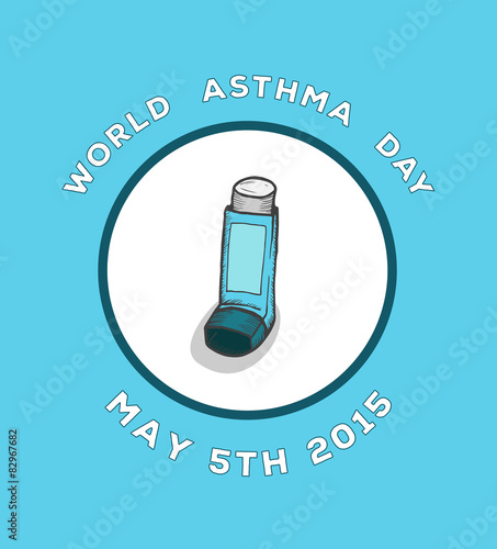 World asthma day vector