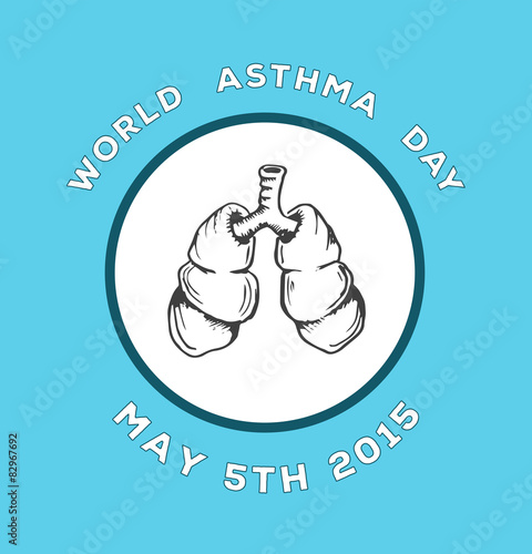 World asthma day vector