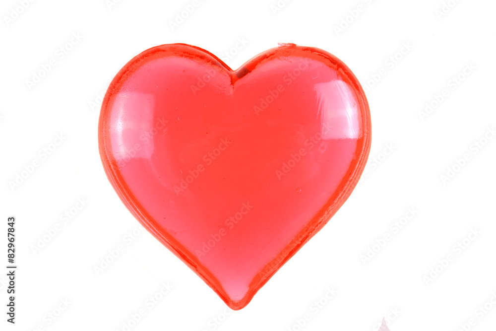 red heart isolated