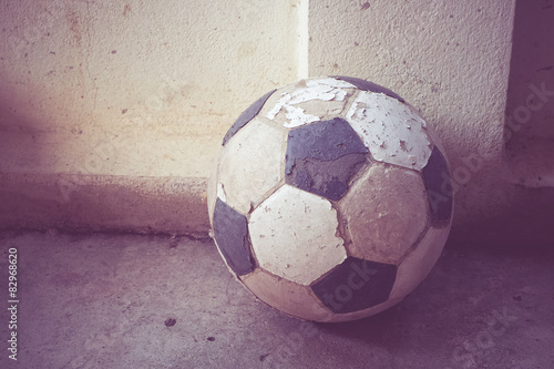 old foot ball with filter effect retro vintage style