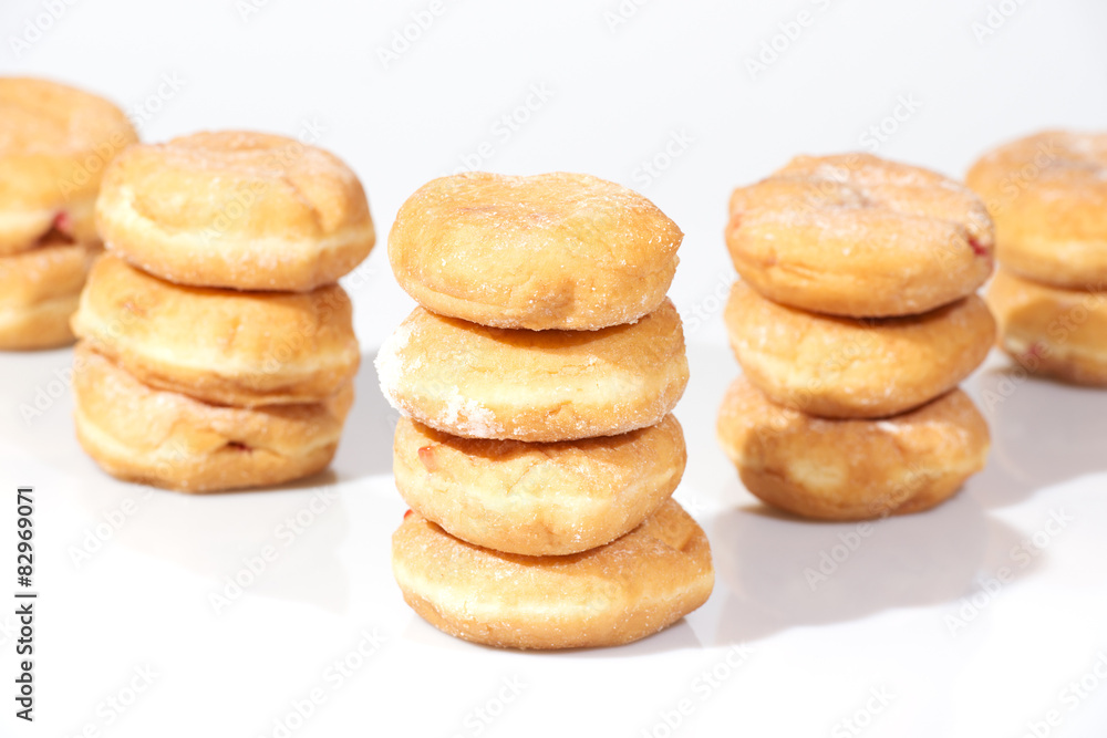 Group of cinnamon donuts