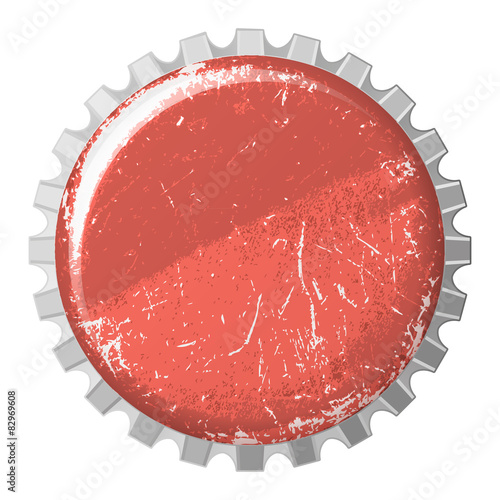 red scratchy bottle cap