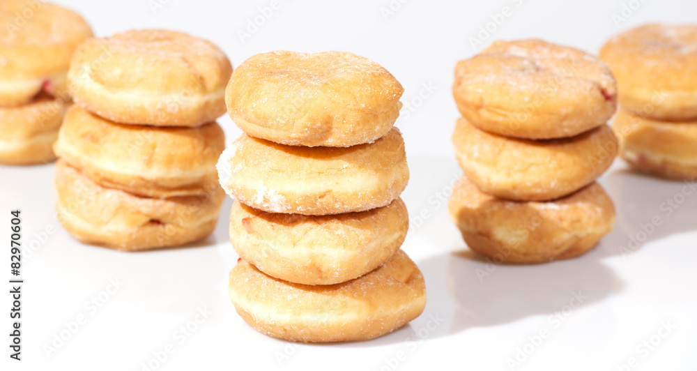 Group of cinnamon donuts Group of cinnamon donuts