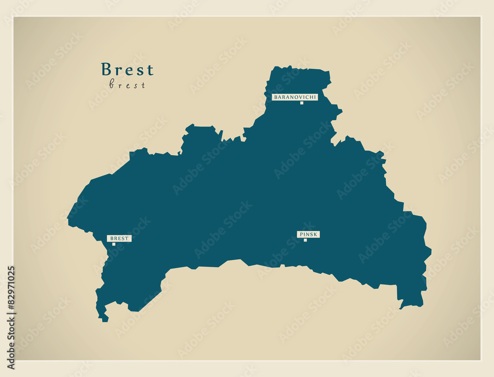 Modern Map - Brest BY
