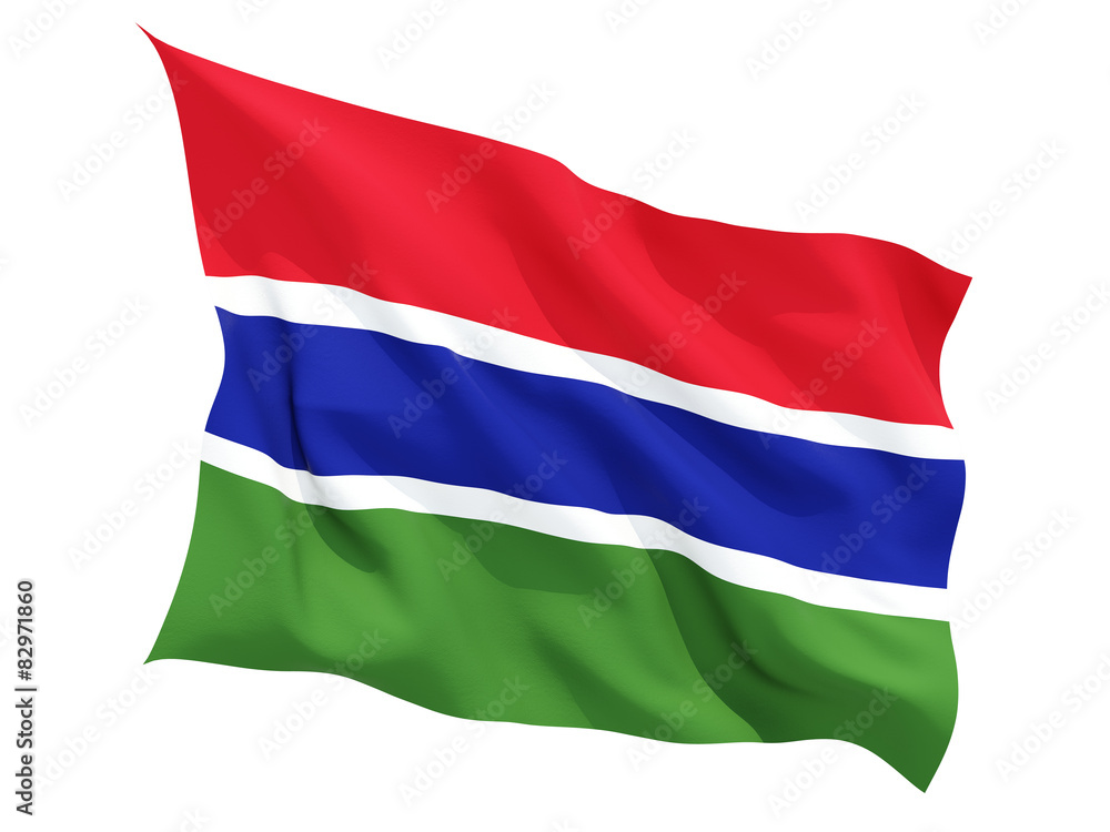 Fototapeta premium Waving flag of gambia